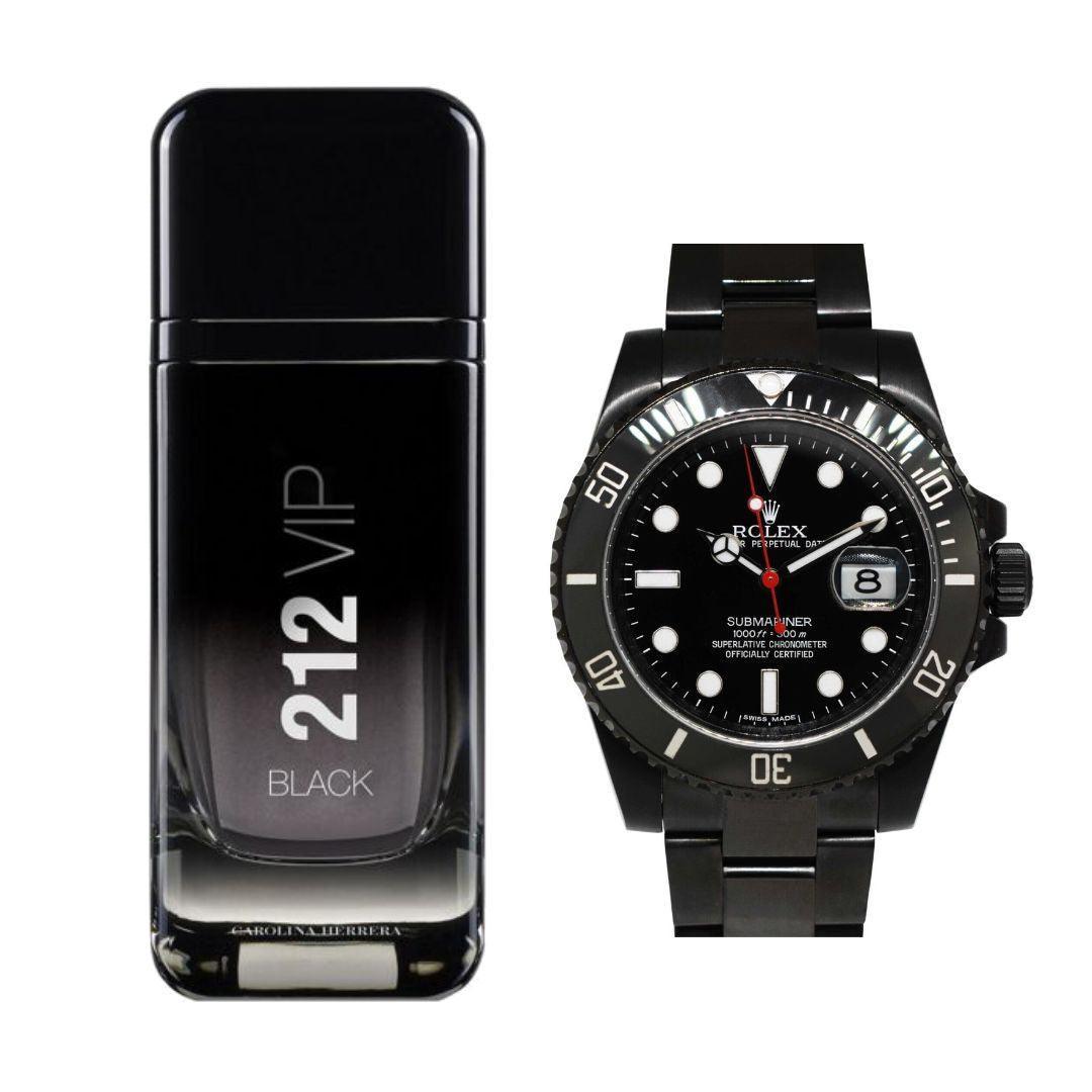 PERFUME 212 VIPBLACK + ROLEX SUBMARINER NEGRO